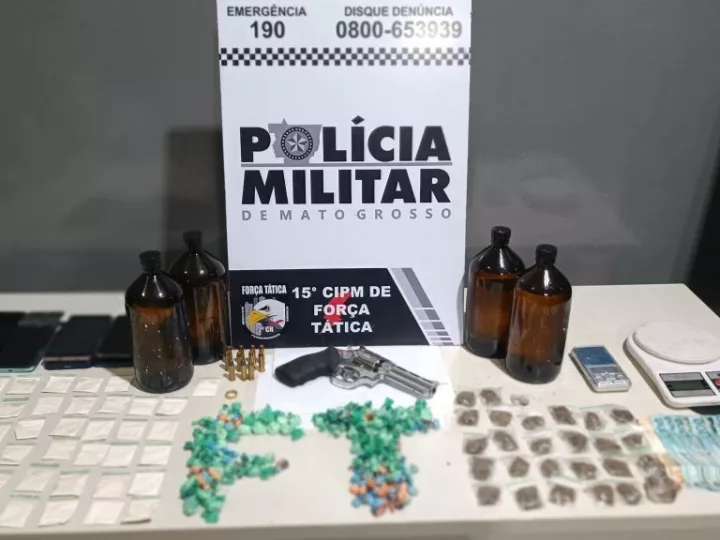 Força Tática prende três faccionados com 262 porções de drogas e arma de fogo em Várzea Grande