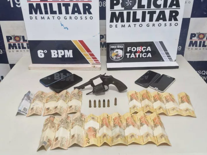 Polícia Militar prende quatro pessoas por porte ilegal de arma em Cáceres