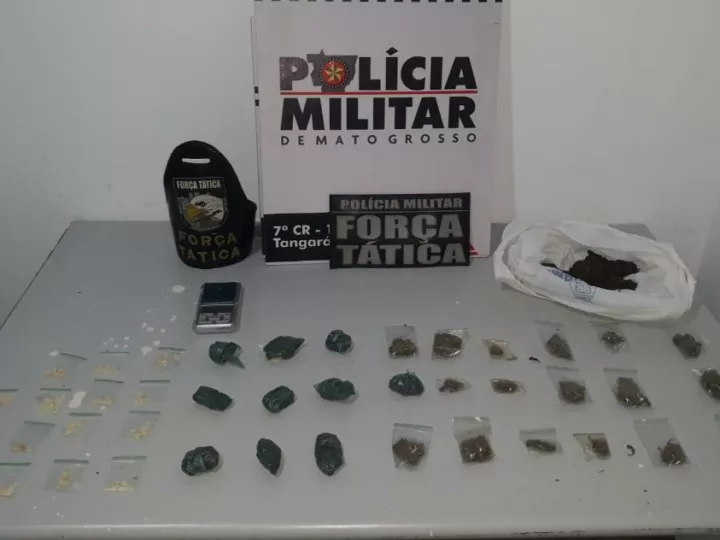 Força Tática apreende adolescente com 43 porções de drogas em Tangará da Serra