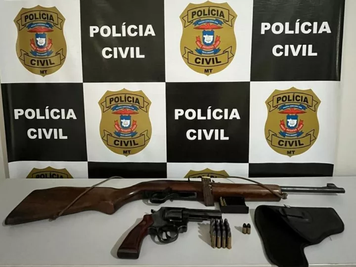Polícia Civil apreende armas de fogo na zona rural de Rondonópolis