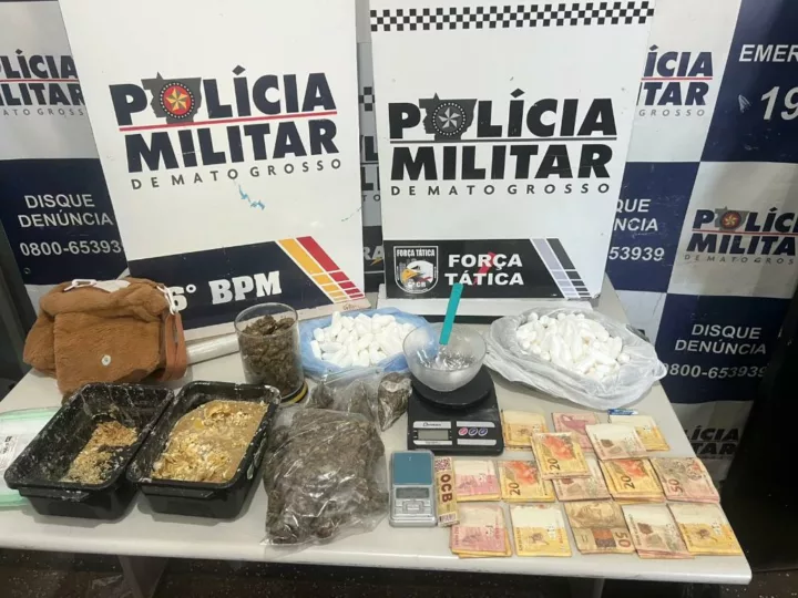 Força Tática prende mulher em flagrante por tráfico de drogas em Cáceres