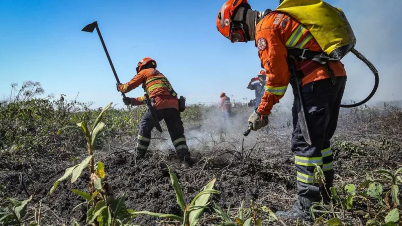 Bombeiros combatem nove incêndios em Mato Grosso