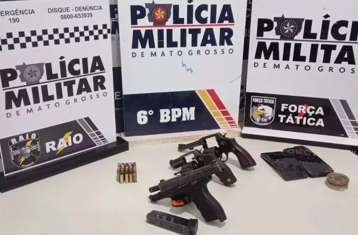 Polícia Militar prende três homens suspeitos de homicídio e recupera veículo roubado em Cáceres