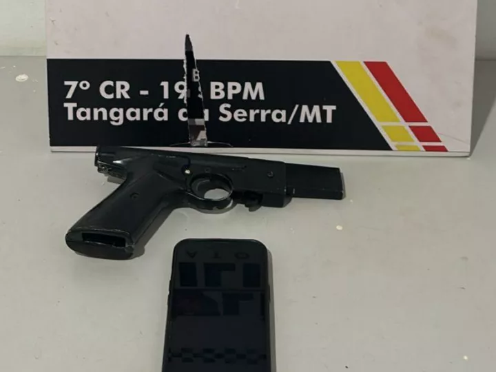 Polícia Militar prende faccionado com arma de fogo em Tangará da Serra
