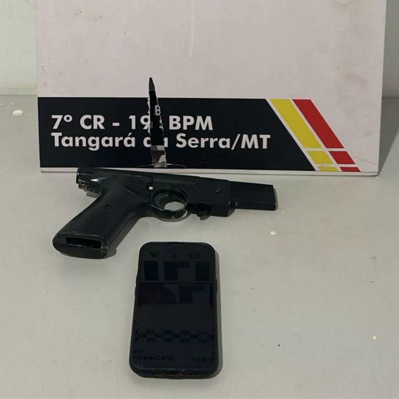 Polícia Militar prende faccionado com arma de fogo em Tangará da Serra