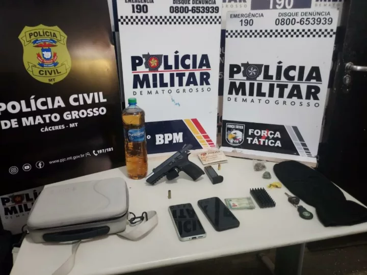 Forças de segurança prendem três faccionados suspeitos por tentativa de homicídio em Cáceres