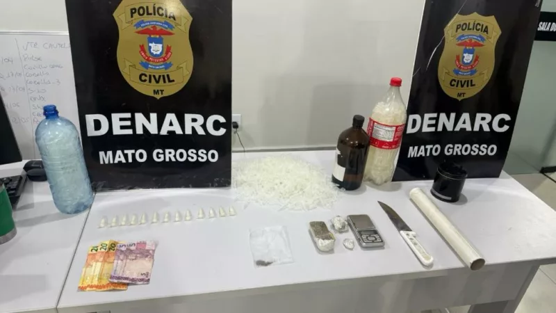 Polícia Civil prende traficante e fecha ponto de venda de drogas em Cuiabá