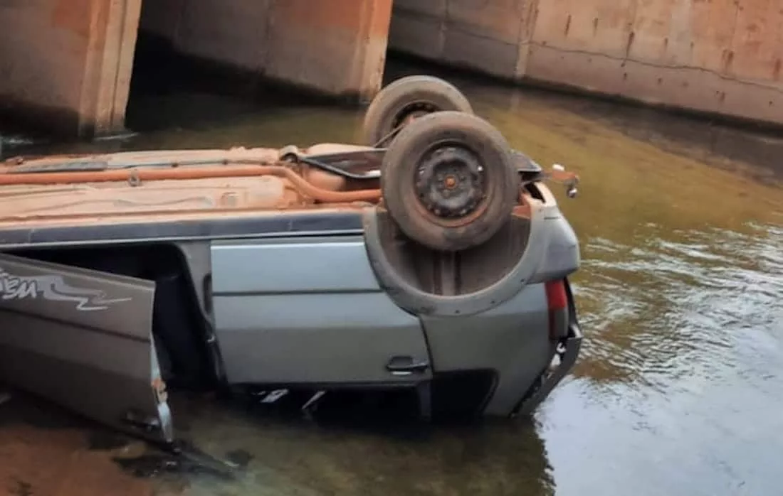Carro cai de ponte e mulher morre no Nortão
