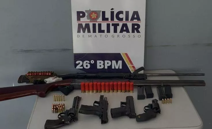 Polícia Militar prende homem com seis armas de fogo em Santa Rita do Trivelato