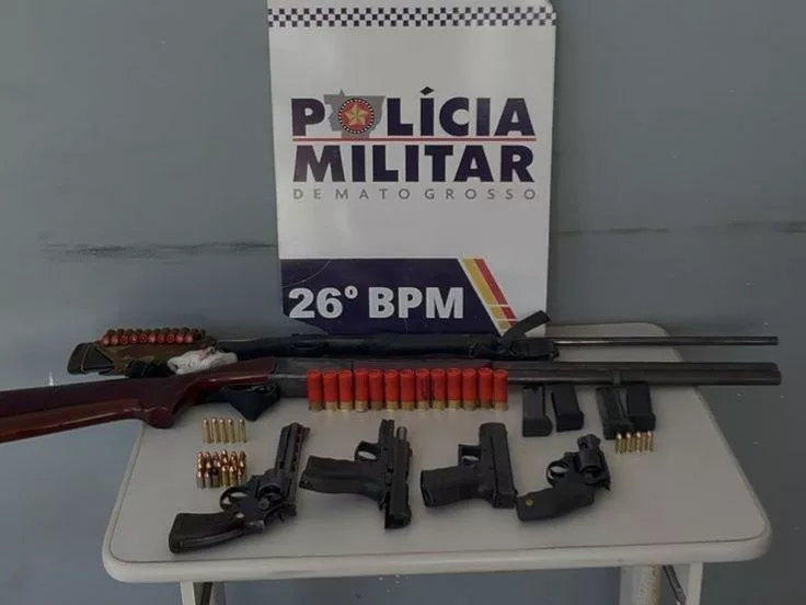 Polícia Militar prende homem com seis armas de fogo em Santa Rita do Trivelato