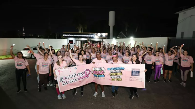 Caminhada “Corra Rosa, Viva Forte” encerra mês de conscientização no Fórum de Cuiabá