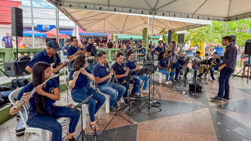 Feira do Centro em Cuiabá encanta com show da Banda Municipal de VG