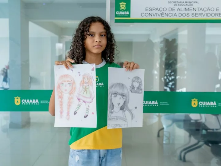 Aluna de Cuiabá surpreende pela qualidade na produção de desenhos