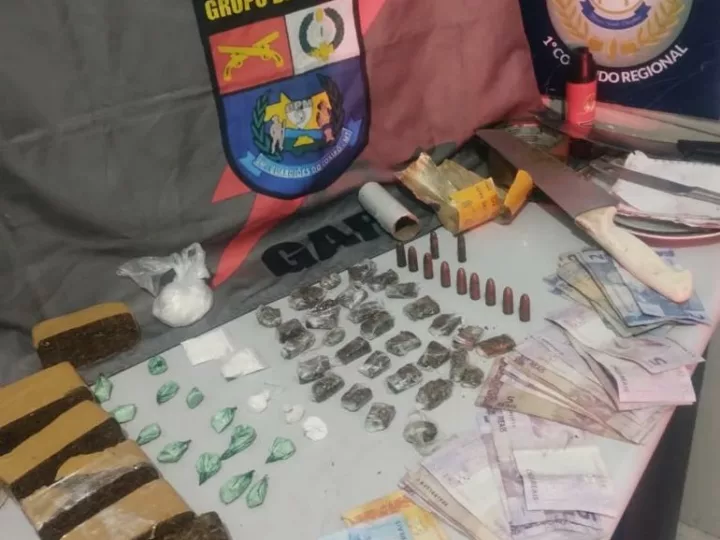 Polícia Militar prende casal por tráfico ilícito de drogas em Cuiabá