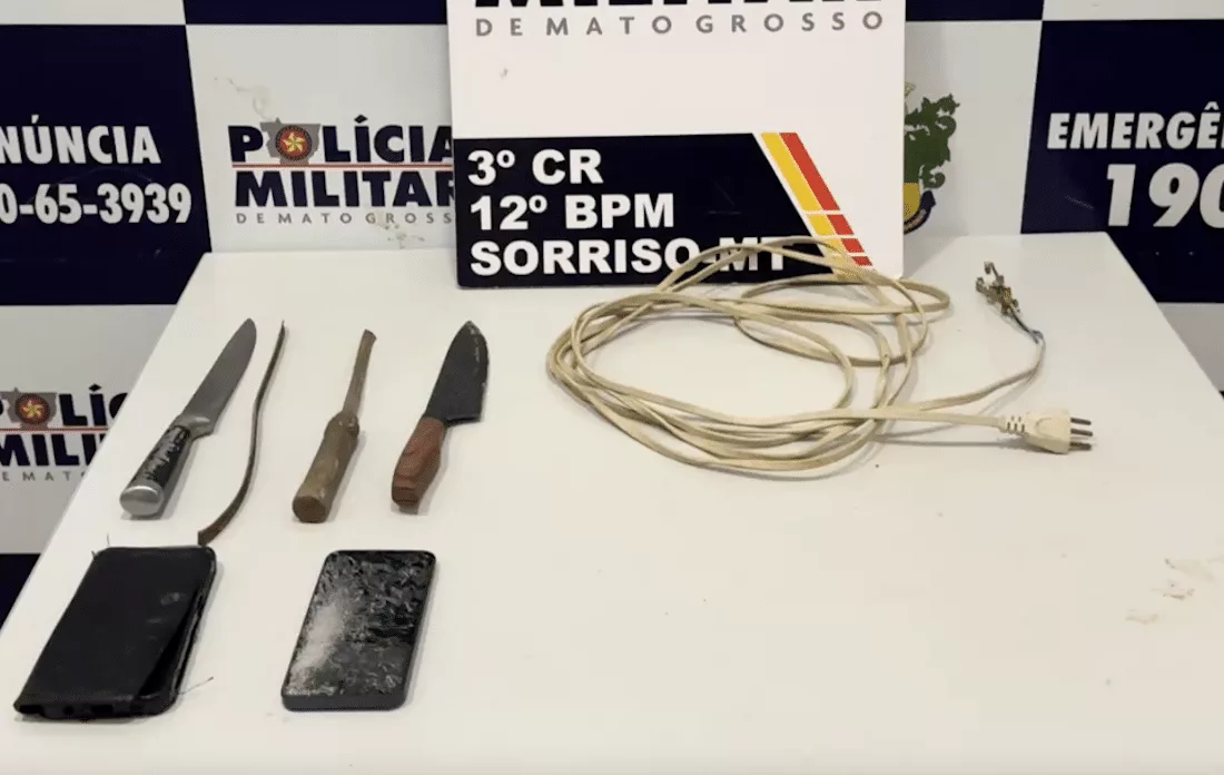 Homem embriagado tenta matar esposa e filho, reage à abordagem e é preso em Sorriso