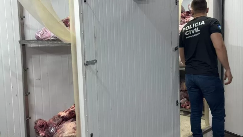 Polícia Civil identifica e conduz 11 pessoas para a delegacia por saquear carga de carne na MT-235