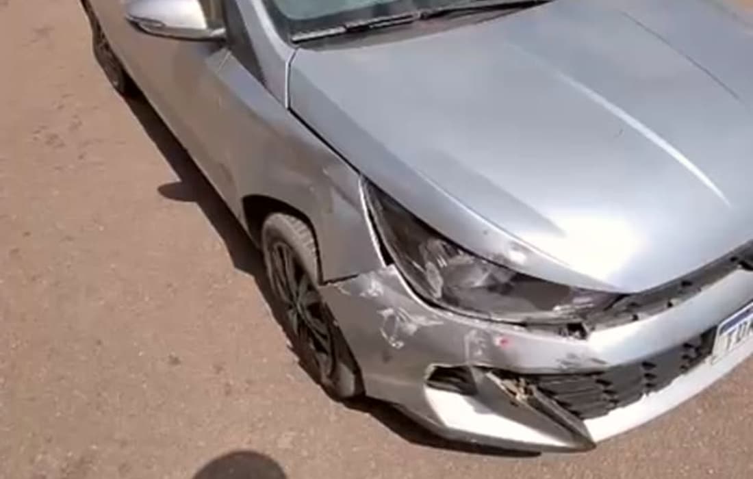 Sinop: mulher e criança ficam feridas após colisão de carro e moto
