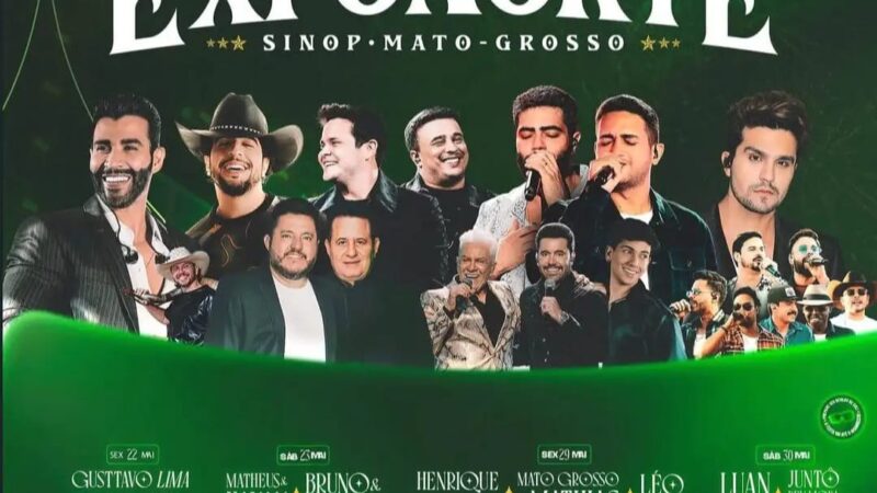ExpoNorte 2026 começa em grande estilo: Gusttavo Lima arrasta multidão histórica e mais de 50 mil pessoas lotam arena em Sinop