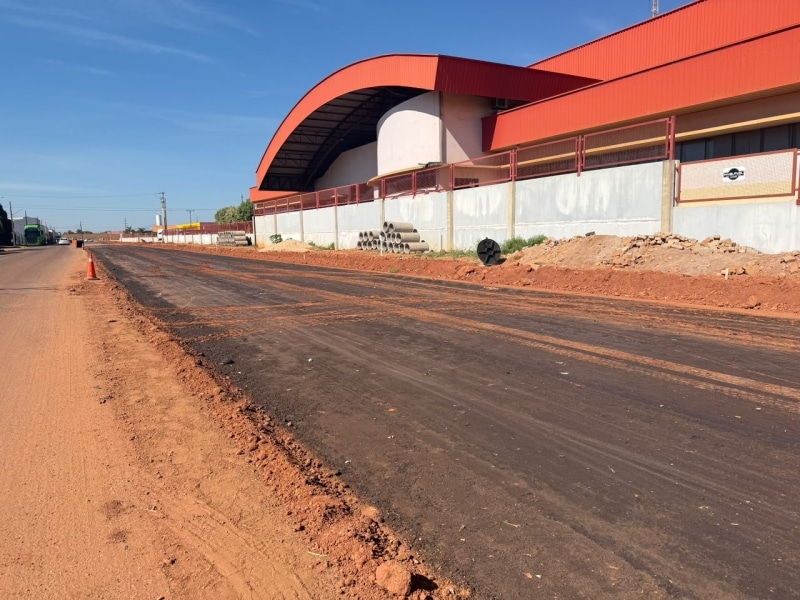 Avança obra de duplicação de via de acesso à BR-163 em Sinop