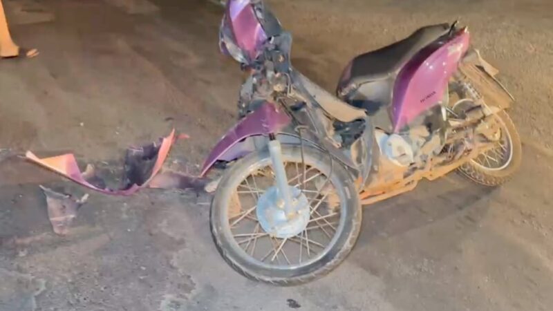 Sinop: motociclista fica ferido após forte colisão com carro
