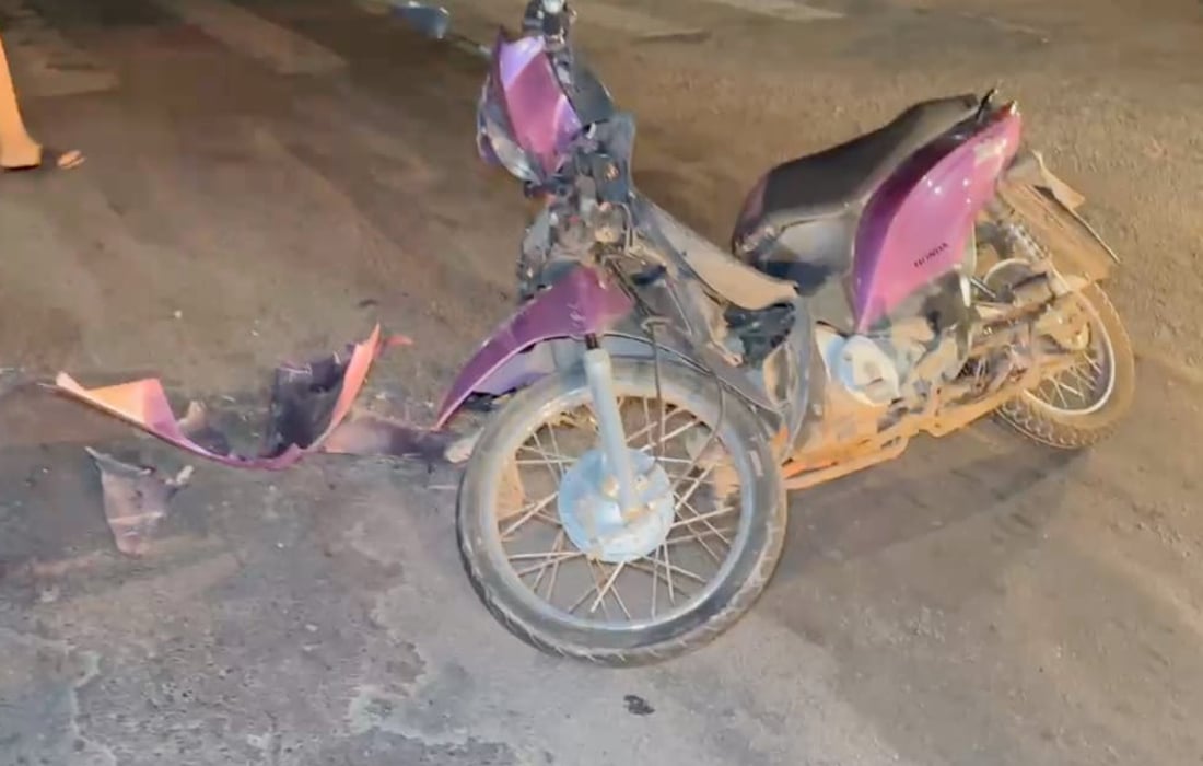 Sinop: motociclista fica ferido após forte colisão com carro
