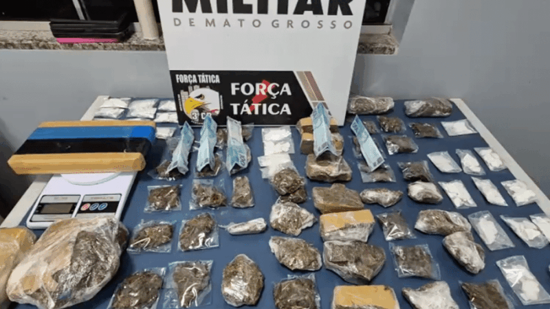 Quatro são presos com maconha, skunk e cocaína em bairros de Sinop