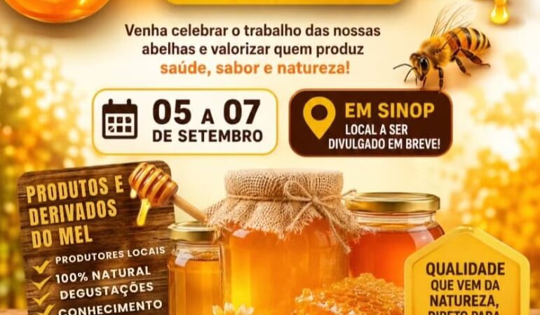 Sinop terá primeira Feira do Mel em setembro com degustação e venda direta