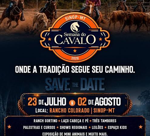 Sinop recebe a 1ª Semana do Cavalo no Rancho Colorado: tradição e agronegócio em destaque