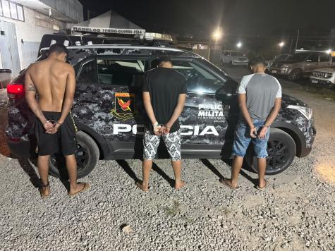 Rotam prende três por tráfico no Jardim Paulista, em Cuiabá