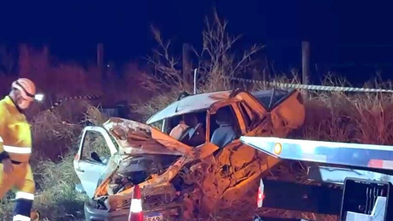 Colisão entre picape e carreta deixa um morto na BR-163 entre Sinop e Sorriso