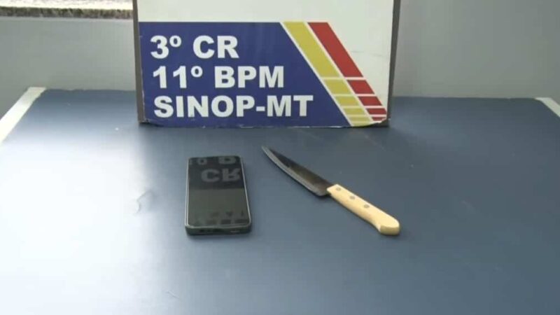 Guarda de escola salva mulher de ser esfaqueada pelo companheiro em Sinop