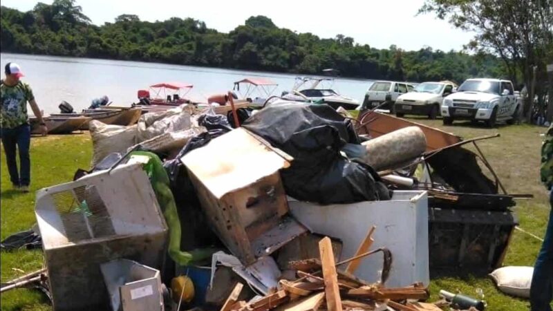 Definida nova etapa de limpeza em rios na região de Sinop; 27 toneladas de lixo retiradas