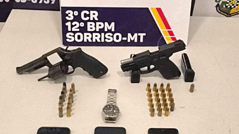 PM frustra plano de homicídio e prende quadrilha em Sorriso