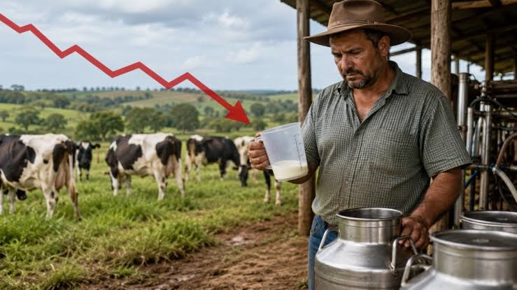 Preço do leite pago ao produtor em Mato Grosso cai 12%