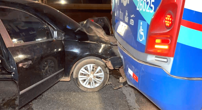 Sinop: carro, moto e ônibus se envolvem em acidente