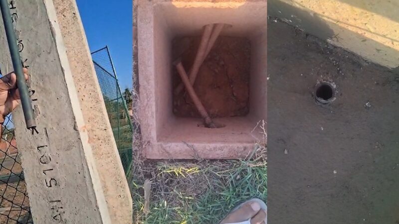 Vandalismo deixa praça nova às escuras em Várzea Grande