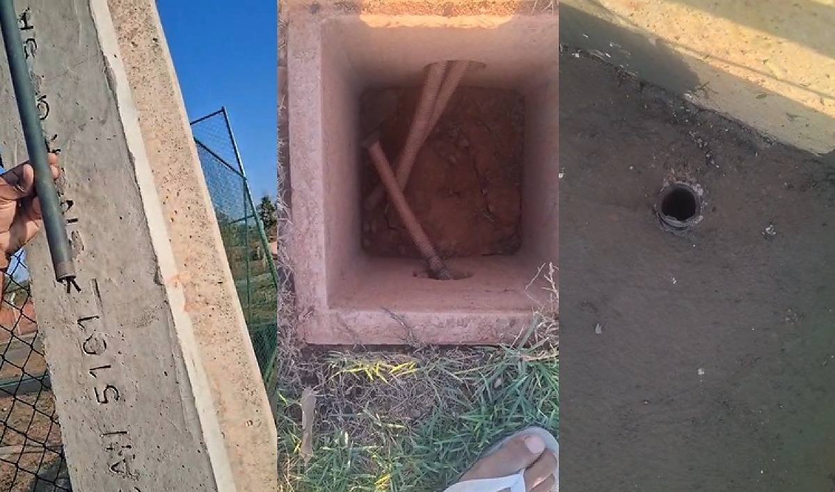 Vandalismo deixa praça nova às escuras em Várzea Grande