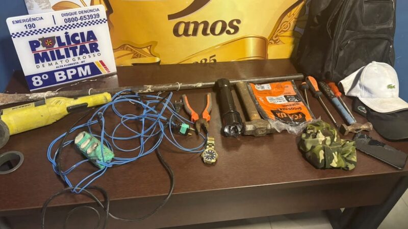 Foragido de presídio de Sinop é preso tentando furtar celulares e acessar cofre de loja em Alta Floresta
