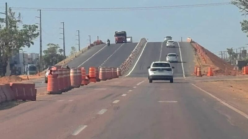 Viaduto do São Cristóvão tem tráfego parcialmente liberado na BR-163, em Sinop