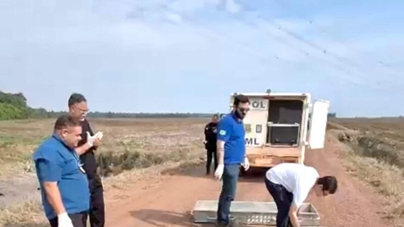 Homem é encontrado morto com colchão e roupas de cama em estrada de fazenda em Sinop