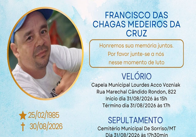 Condutor de picape que morreu em acidente com carreta na BR-163 é sepultado em Sorriso