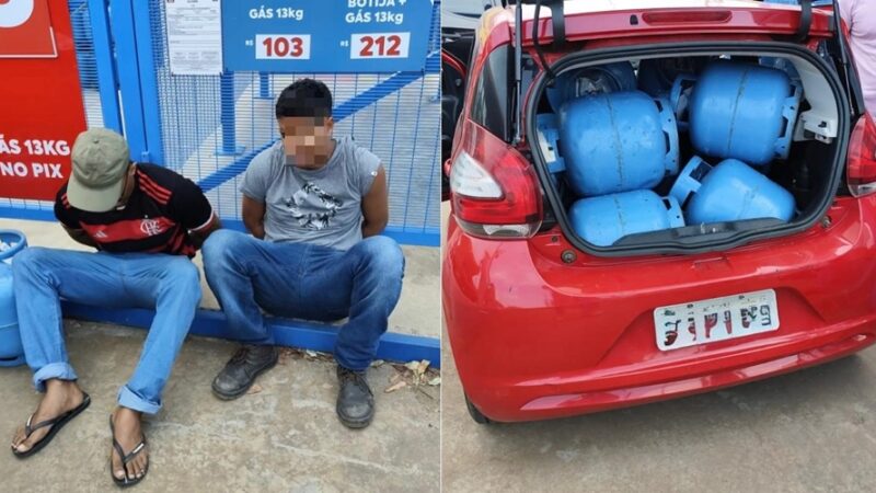 Dupla é presa após furtar 25 botijões de gás de empresa em Mato Grosso