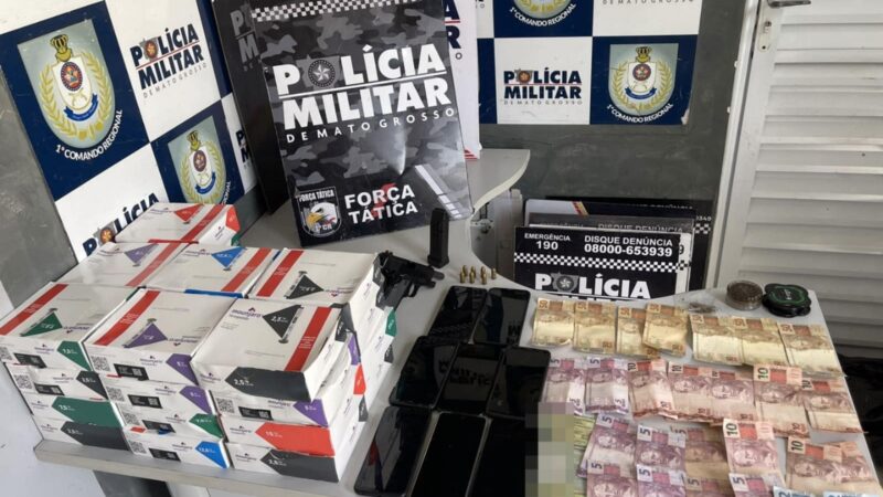 Força Tática prende quadrilha com pistola e 30 caixas de Mounjaro roubadas em Cuiabá