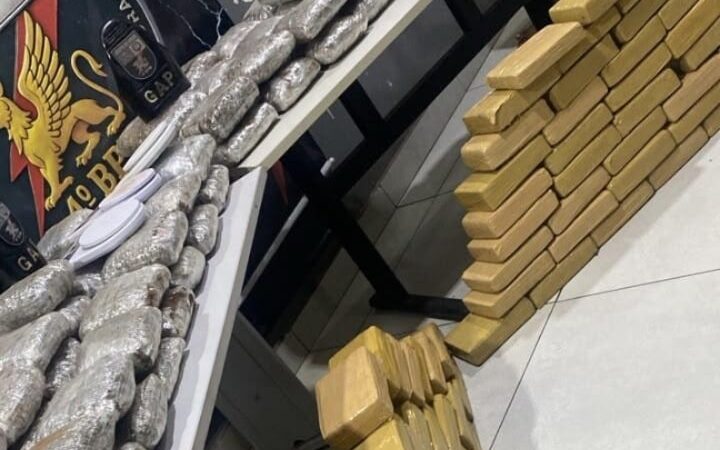 PM acha 171 tabletes de skunk guardados em malas e prende faccionado em Várzea Grande