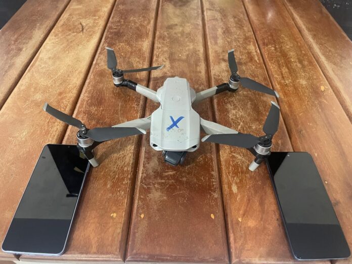 Polícia apreende drone com quatro celulares em área de penitenciária em Mato Grosso