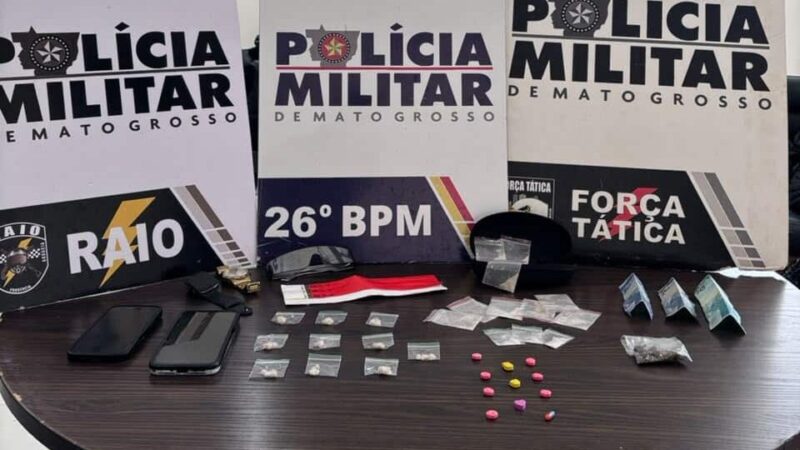 PM encerra rave clandestina em chácara de Nova Mutum e prende mulher suspeita de tráfico