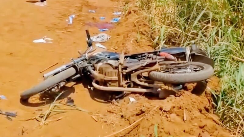 Homem tem perna amputada após colisão entre moto e carro na estrada Monalisa, em Sinop