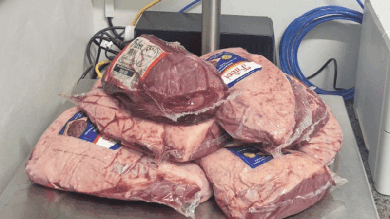 Funcionário é preso suspeito de esconder 11 peças de picanha em banheiro de frigorífico em Diamantino