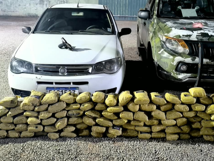 Motorista com 59 kg de maconha troca tiros com o Gefron e é baleado em Cáceres