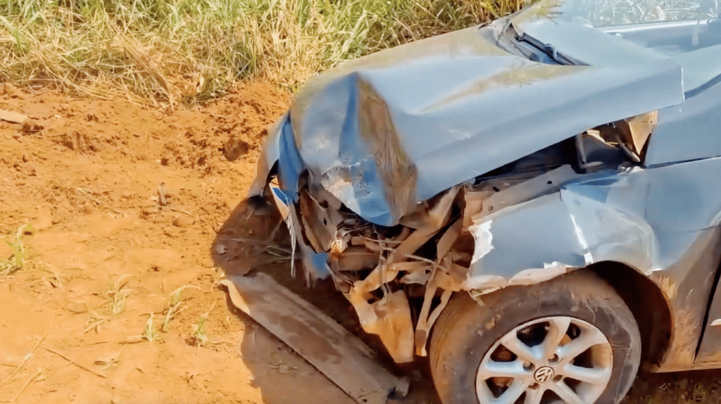 Homem tem perna amputada após colisão entre moto e carro na estrada Monalisa, em Sinop